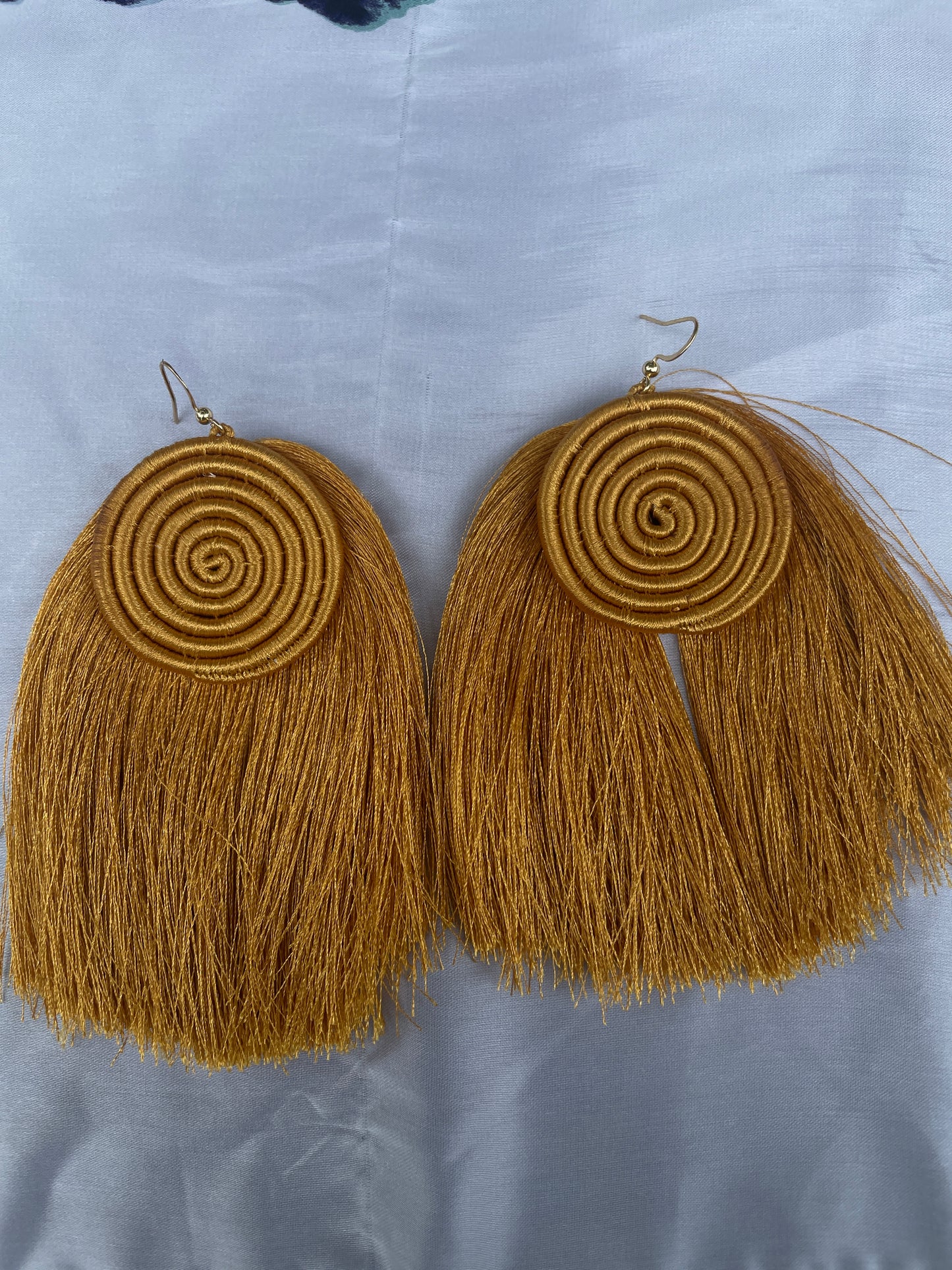 Silk thread earrings